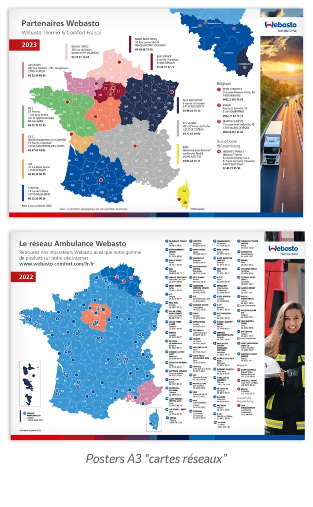 Cartes des réseaux partenaires