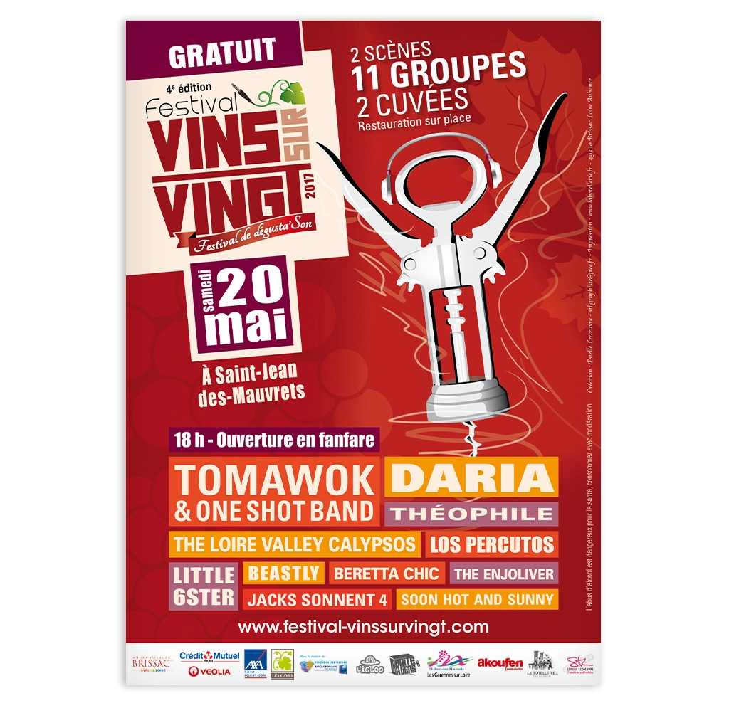 Affiche du festival Vins sur Vingt 2017